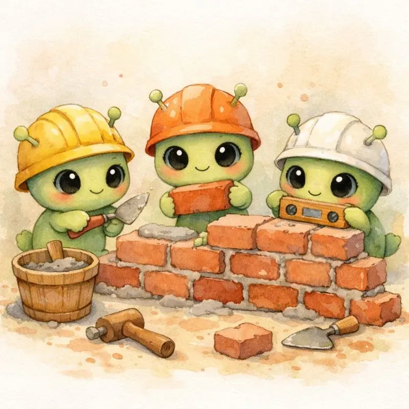 Cute Alien Daily Life Watercolors