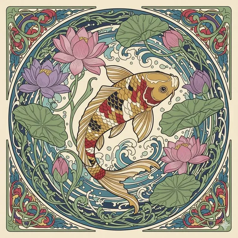 Line Art Nouveau Illustration Generator