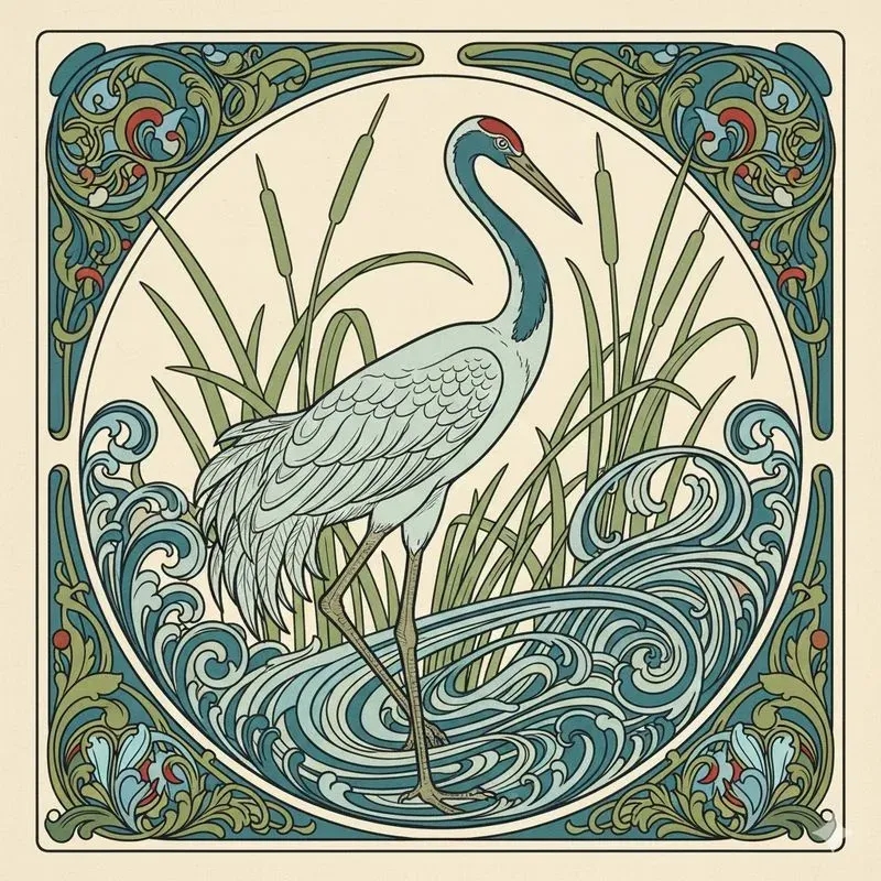 Line Art Nouveau Illustration Generator