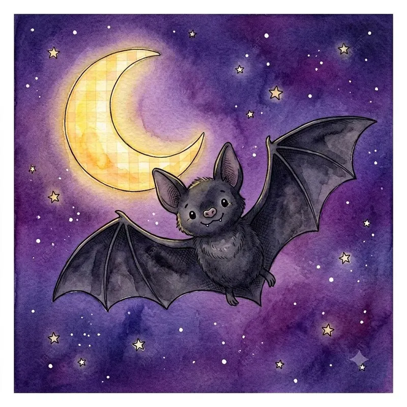 Cute Halloween Watercolor Illustrations