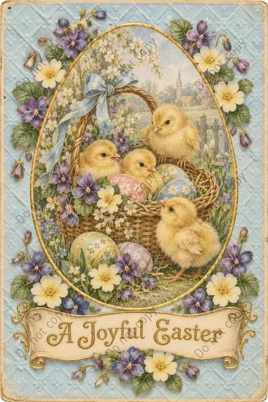 Vintage Easter Postcard Art