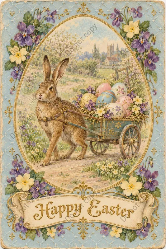 Vintage Easter Postcard Art