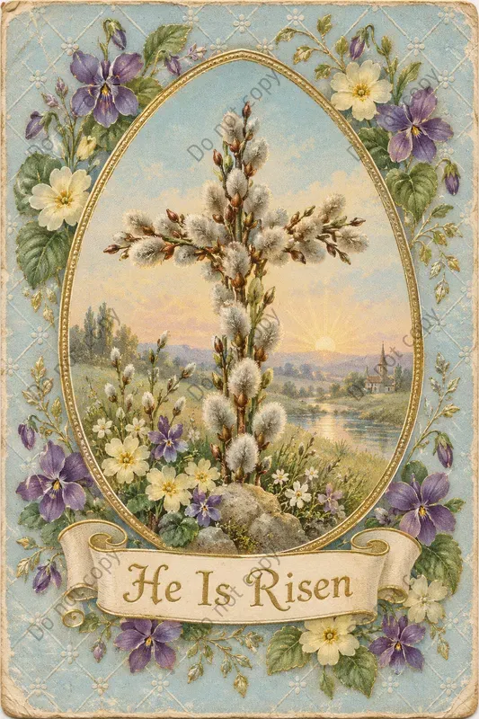 Vintage Easter Postcard Art
