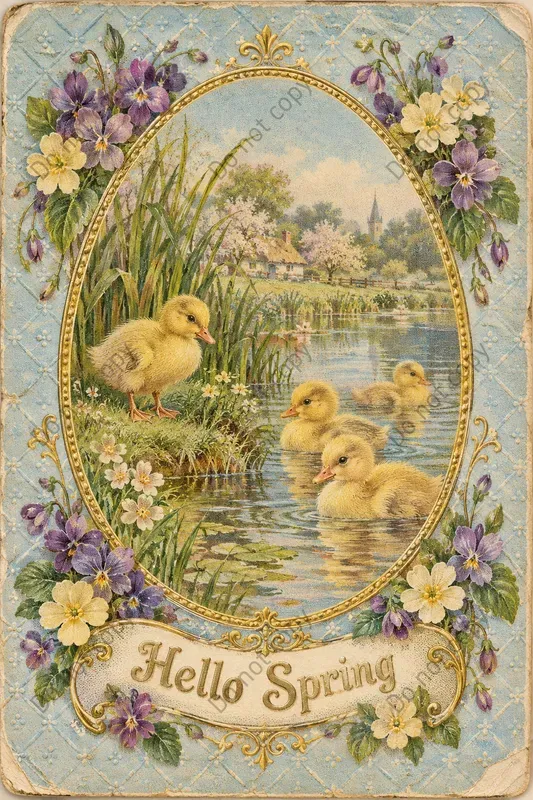Vintage Easter Postcard Art