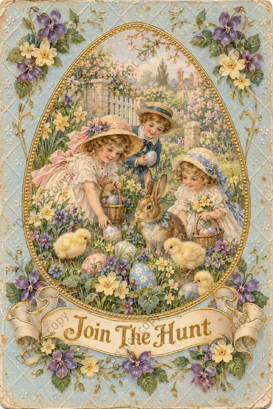Vintage Easter Postcard Art