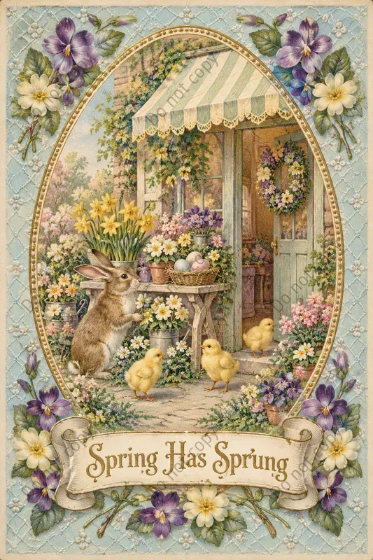 Vintage Easter Postcard Art