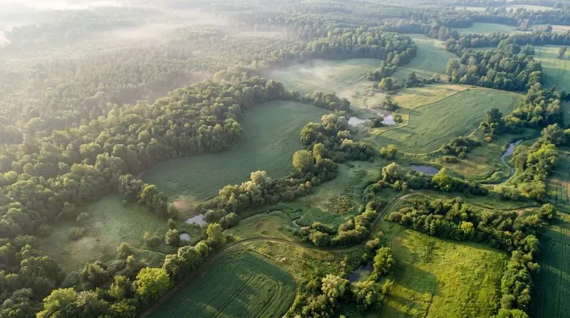 Photorealistic Aerial Nature Backgrounds