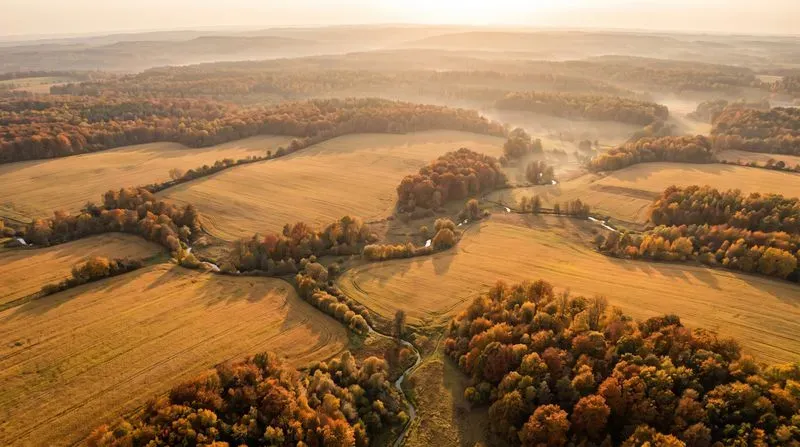 Photorealistic Aerial Nature Backgrounds