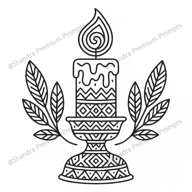 Tribal Style Christmas Coloring Book Art