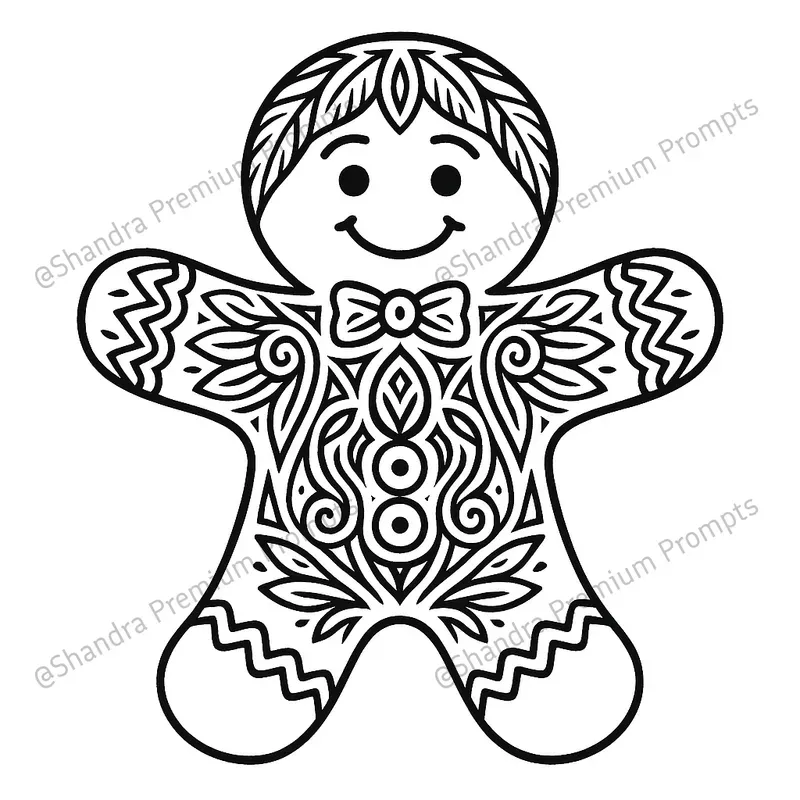 Tribal Style Christmas Coloring Book Art