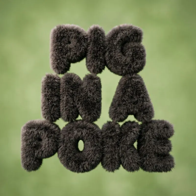 Fluffy Fur Text 3D Generator