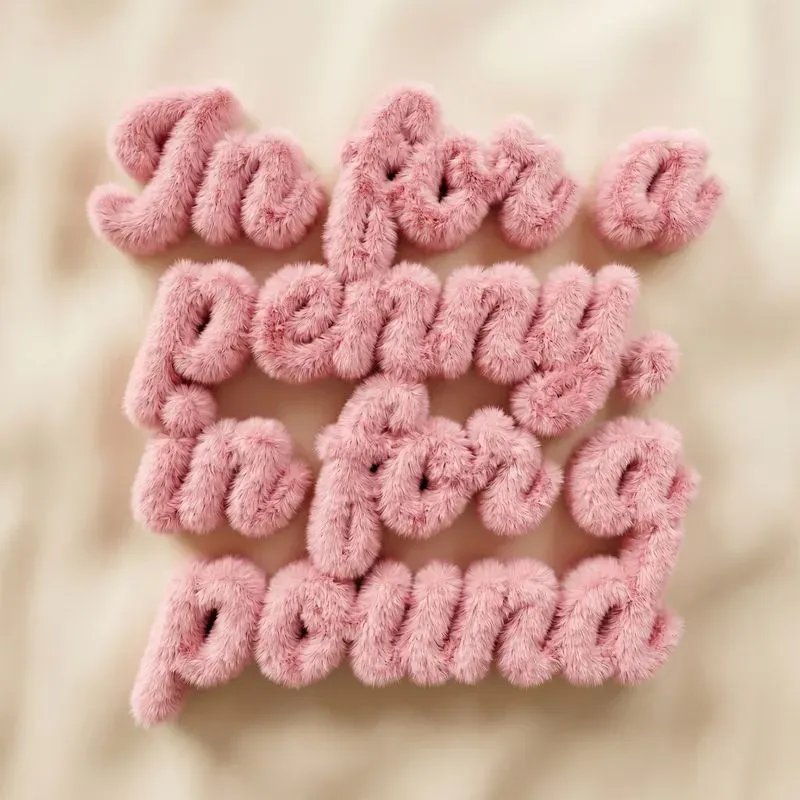 Fluffy Fur Text 3D Generator