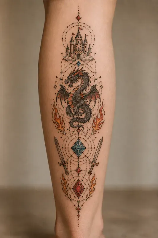 Geometric Totem Symbol Tattoo Collections