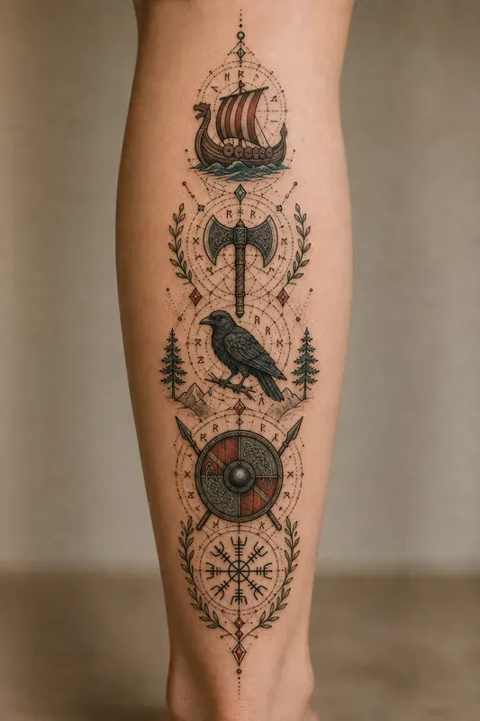 Geometric Totem Symbol Tattoo Collections