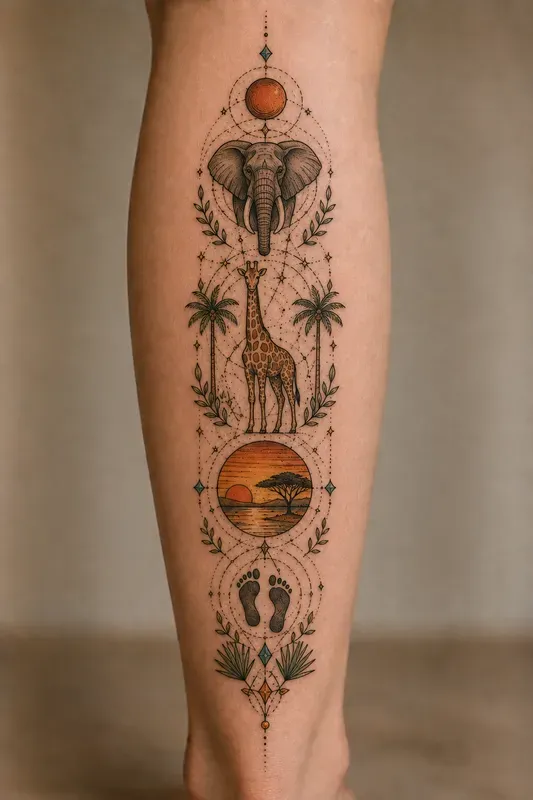 Geometric Totem Symbol Tattoo Collections
