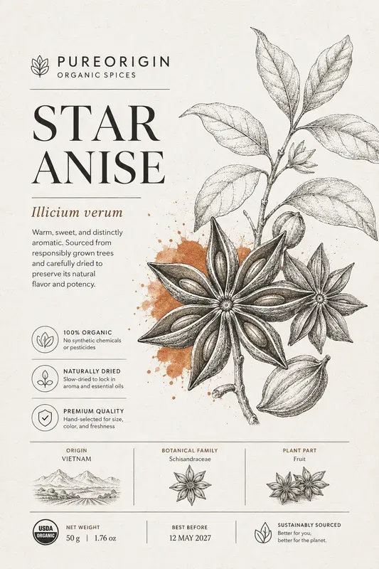 Organic Spice Label Fineline Sketchnotes