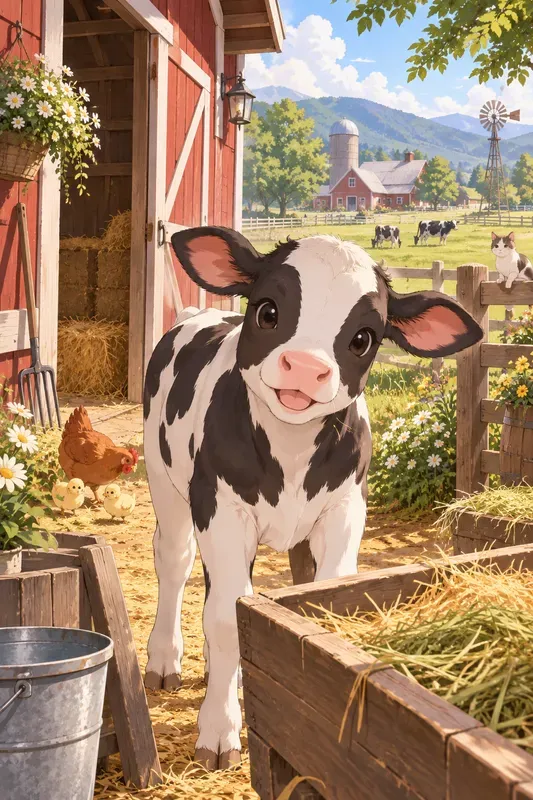 Farm Animals And Barnyard Anime Art