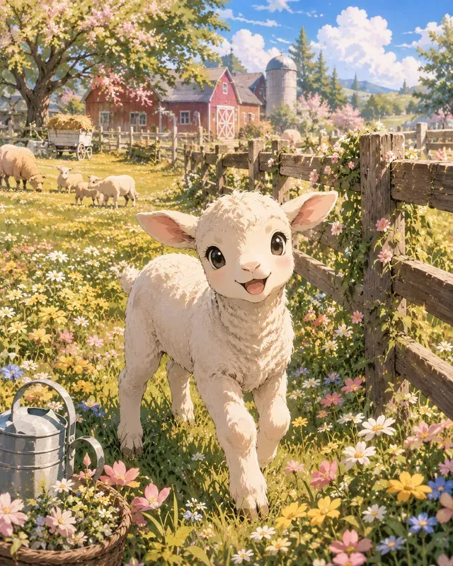 Farm Animals And Barnyard Anime Art