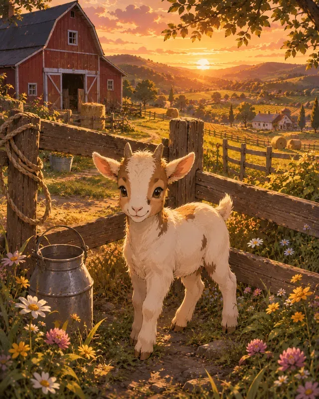 Farm Animals And Barnyard Anime Art