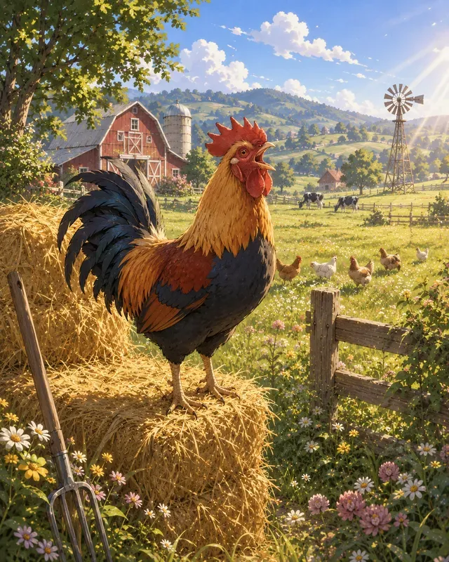 Farm Animals And Barnyard Anime Art