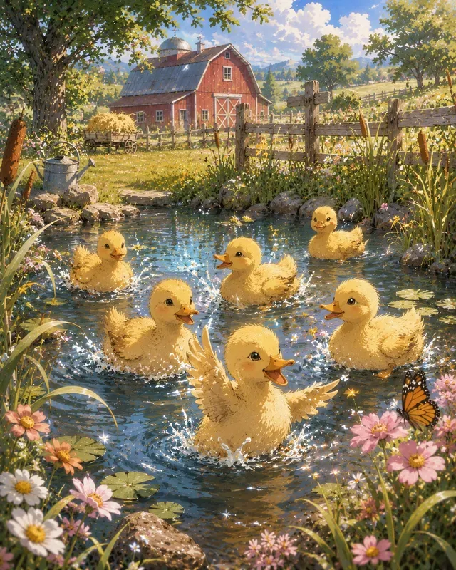 Farm Animals And Barnyard Anime Art