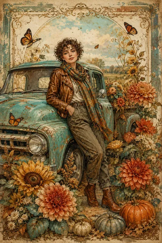 Vintage Floral Dream Portraits