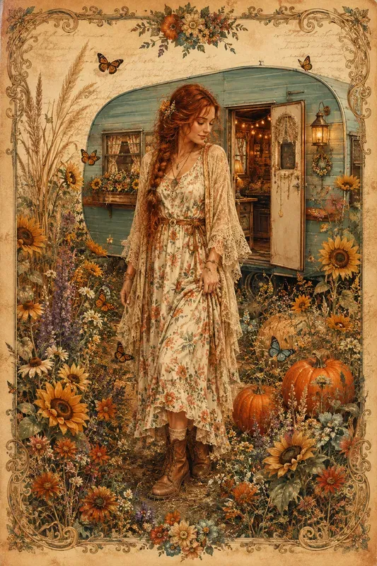 Vintage Floral Dream Portraits
