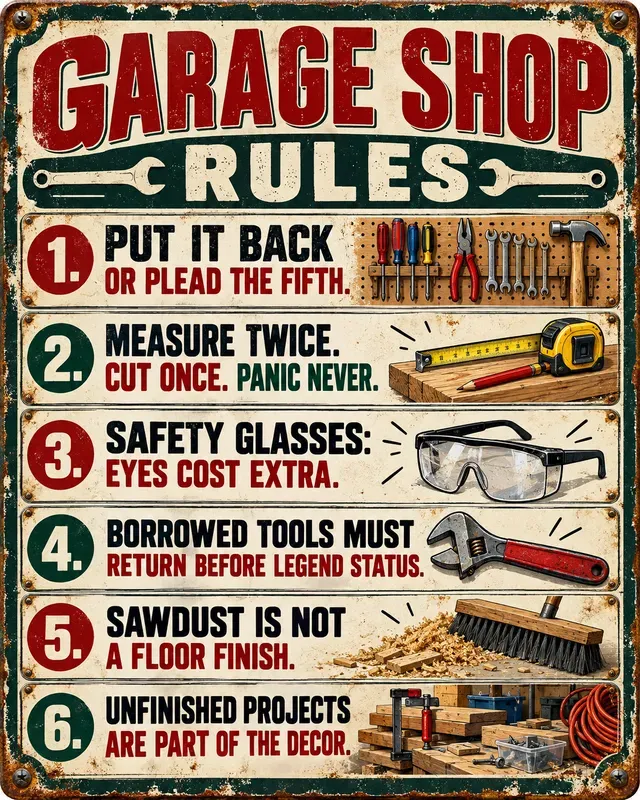 Funny House Rules Workplace Signs