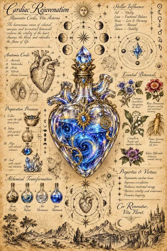 Mystic Alchemy Grimoire Formula Page Art