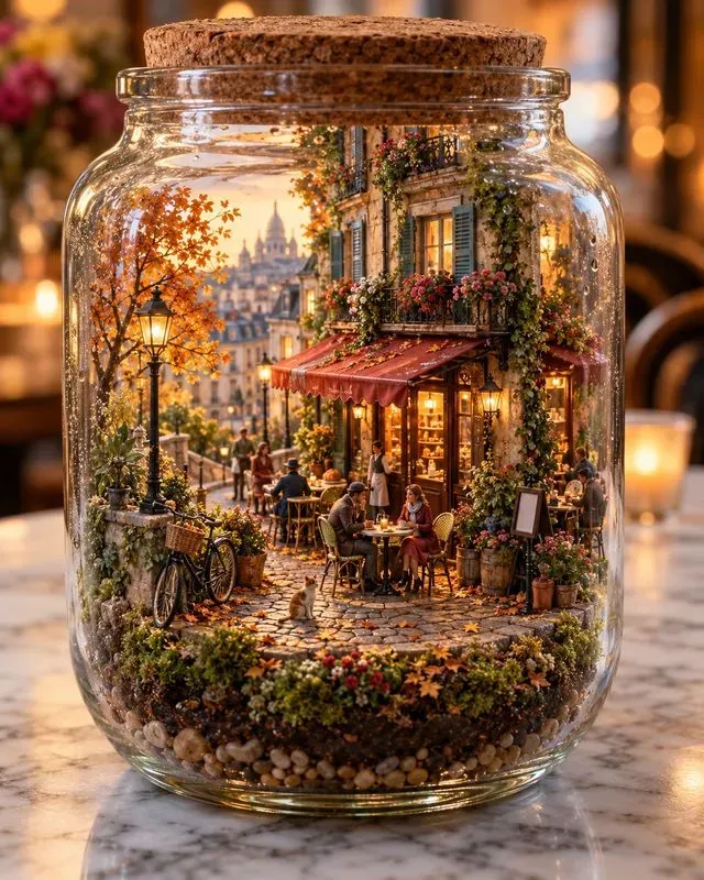 Miniature Worlds In Glass Jars