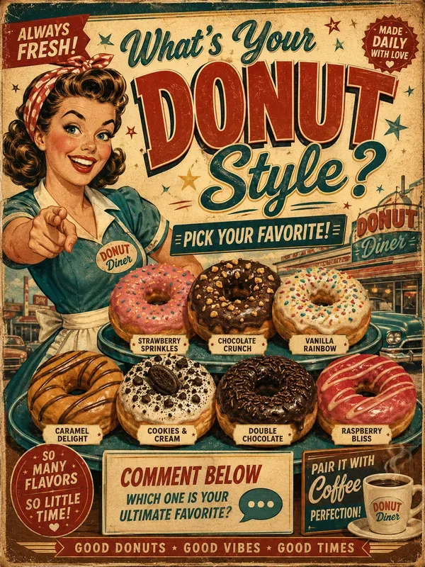 Retro Diner Engagement Posters