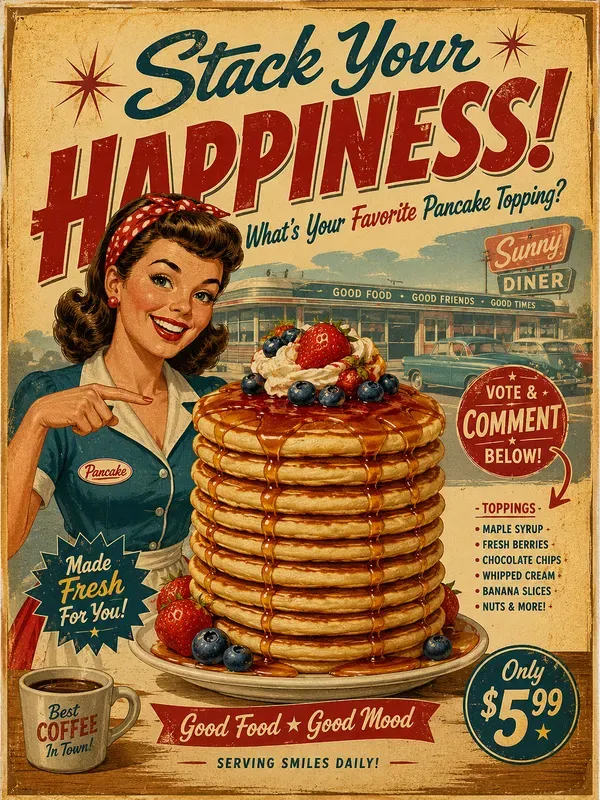 Retro Diner Engagement Posters