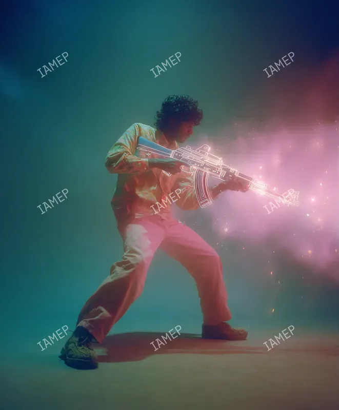 Neon Cinematic Action Portraits