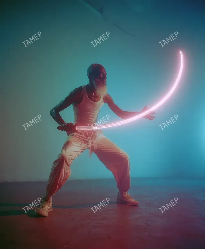 Neon Cinematic Action Portraits