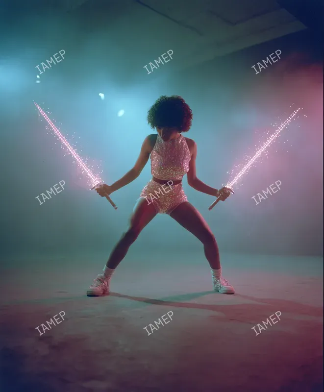 Neon Cinematic Action Portraits