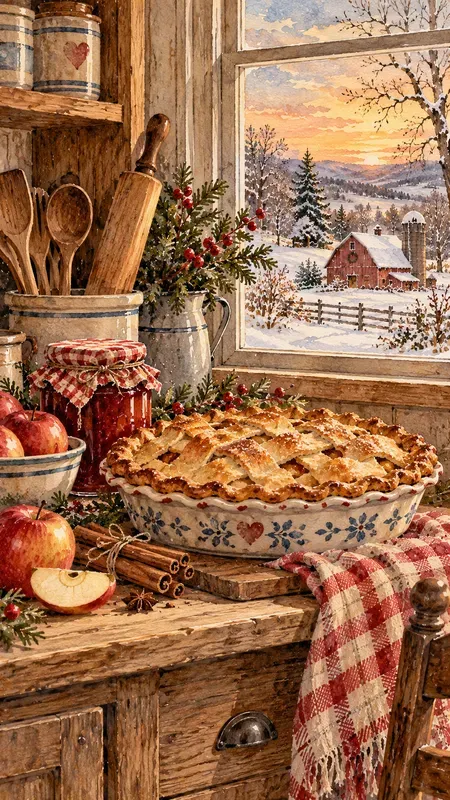 Winter American Nostalgic Illustrations