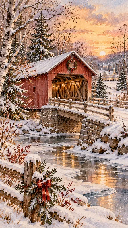 Winter American Nostalgic Illustrations