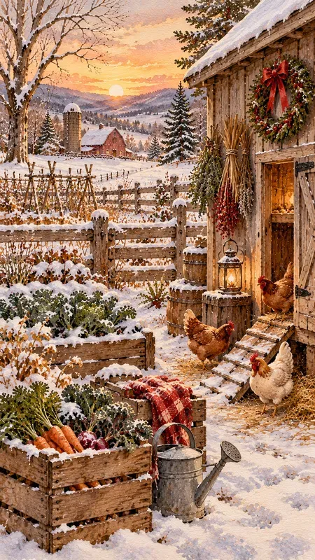 Winter American Nostalgic Illustrations