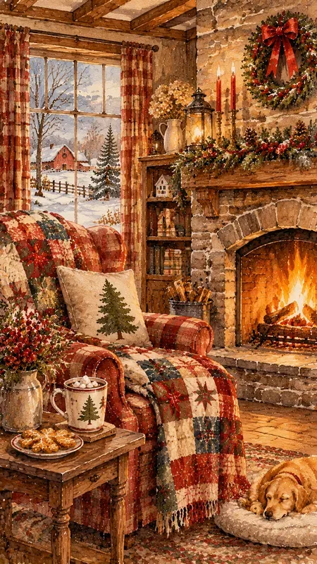 Winter American Nostalgic Illustrations