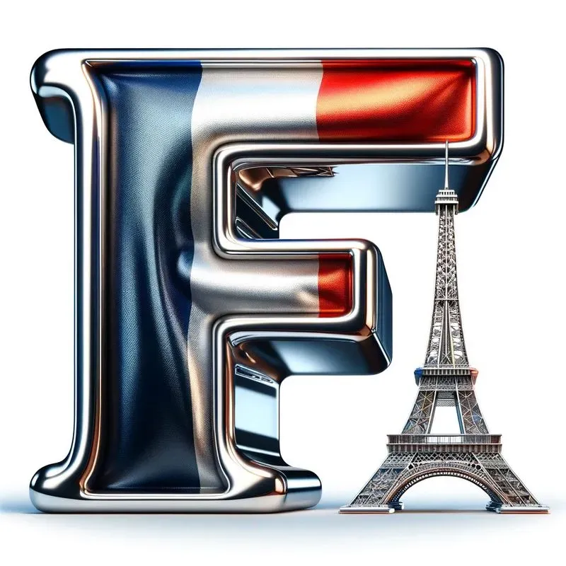 3D Landmarkthemed Letters With Flags