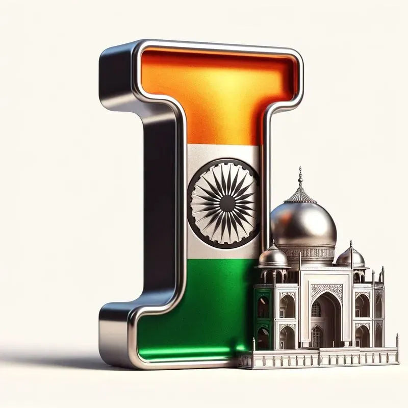 3D Landmarkthemed Letters With Flags