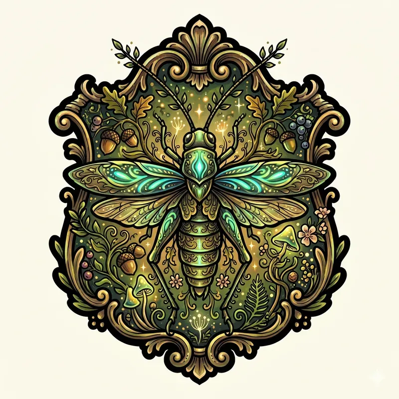 Fantasy Forest Insect Emblems