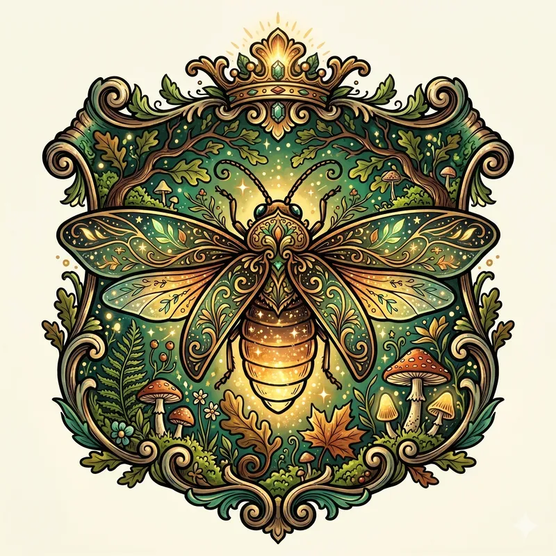 Fantasy Forest Insect Emblems