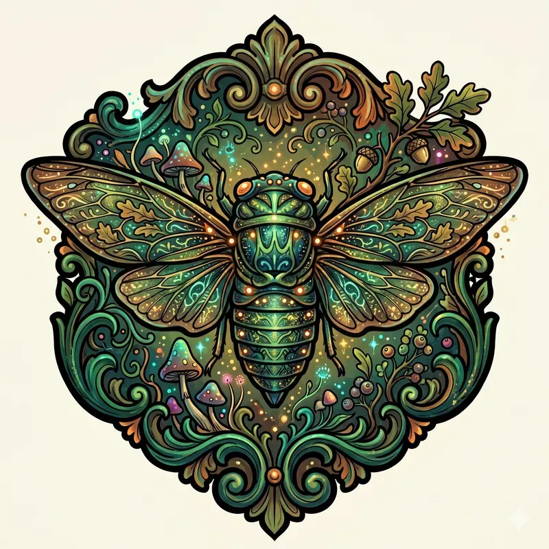 Fantasy Forest Insect Emblems