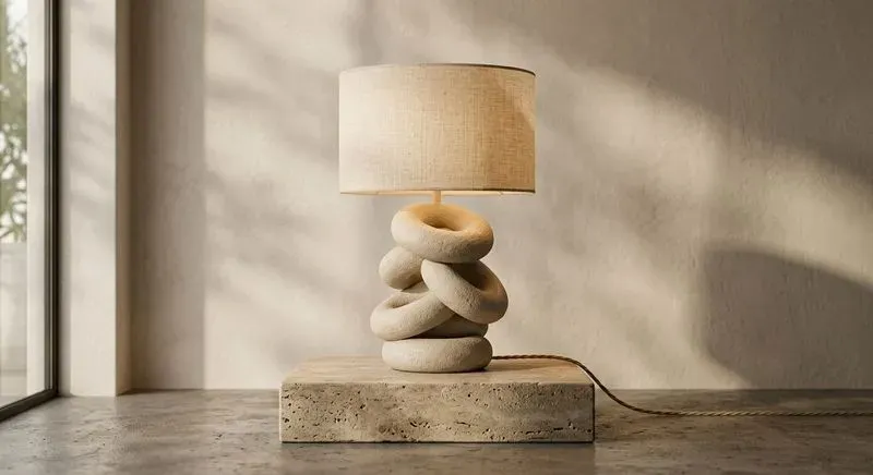 Modern Organic 3D Ceramic Table Lamps