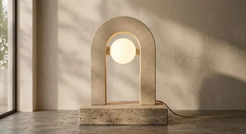 Modern Organic 3D Ceramic Table Lamps