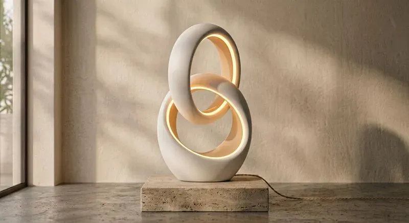 Modern Organic 3D Ceramic Table Lamps