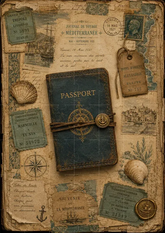 Vintage Travel Diary Ephemera