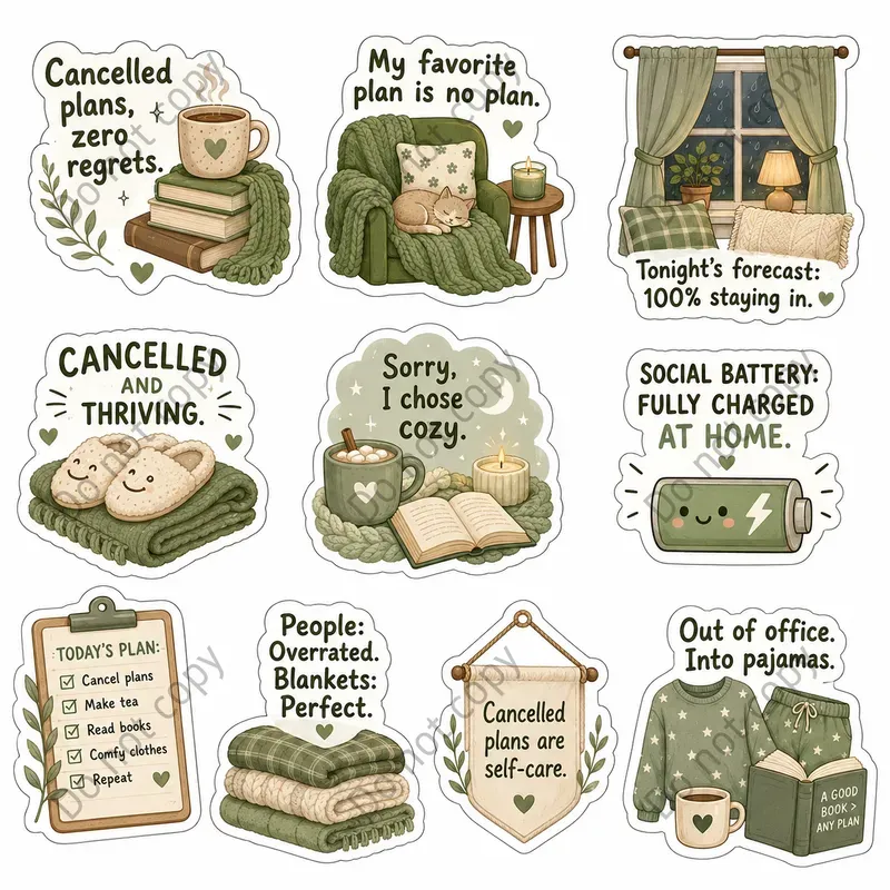 Introvert Homebody Sticker Sheets