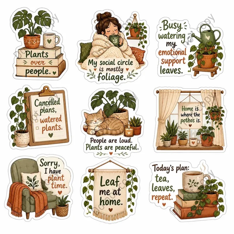 Introvert Homebody Sticker Sheets